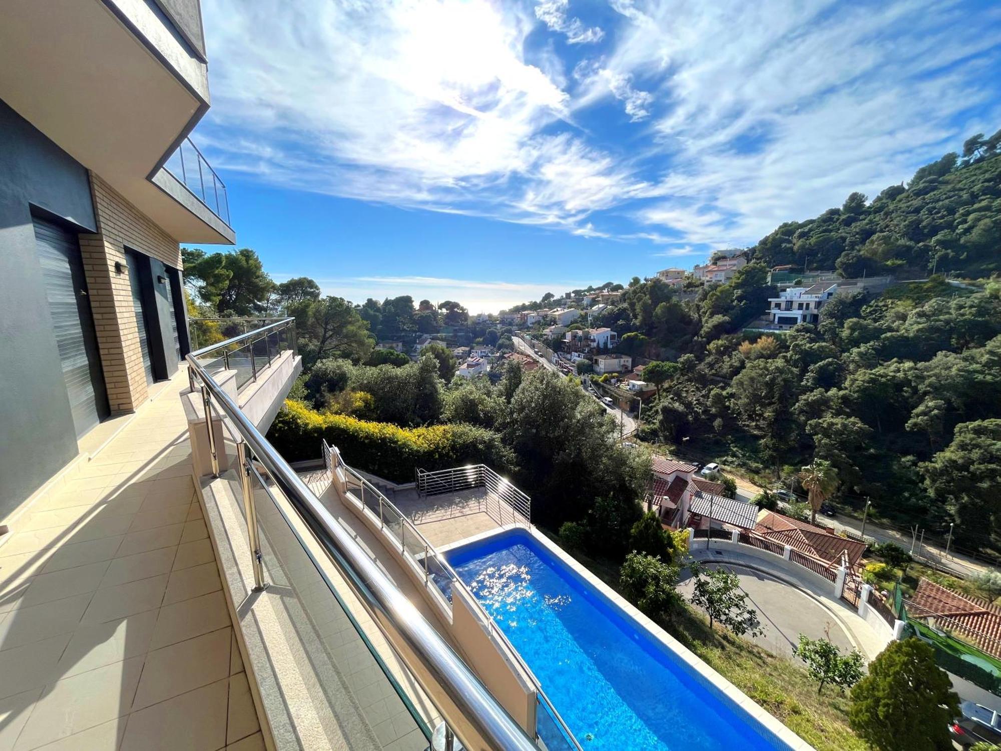 Villa de lujo con vistas al mar y piscina privada Santa Susanna Exterior foto